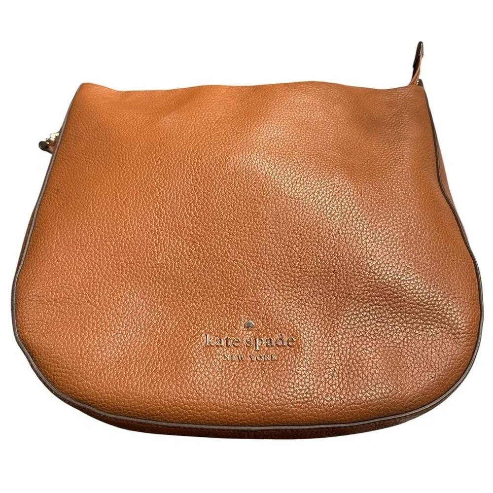 kate spade Brown Pebbled Leather Shoulder Bag